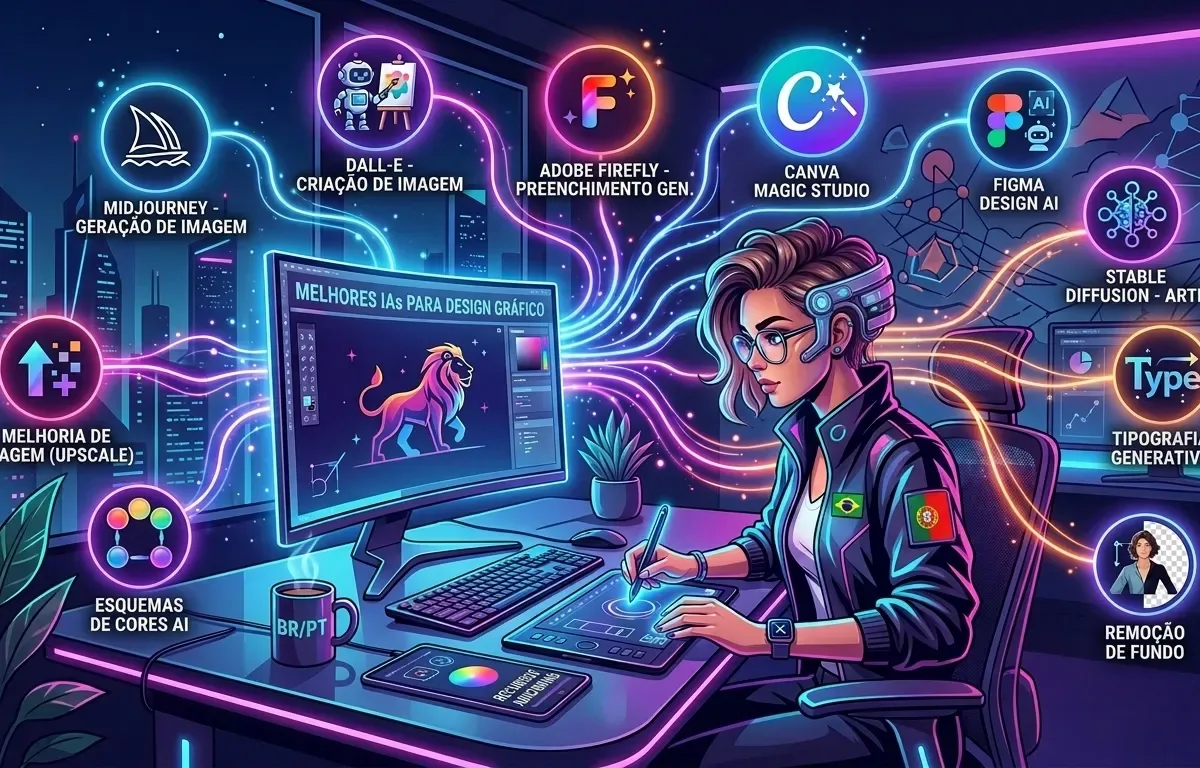 As melhores IAs para design gráfico em 2026